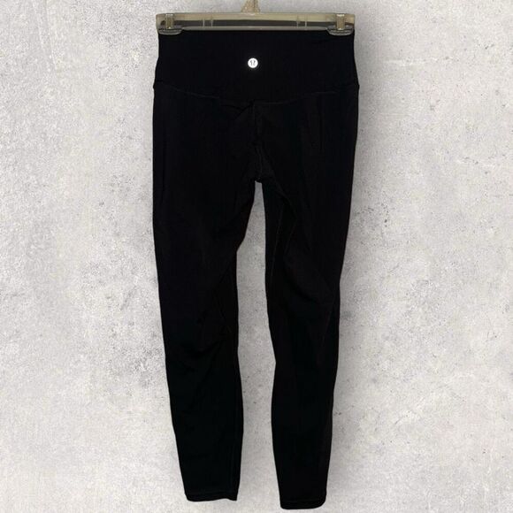 Lululemon Black Full Length Leggings- Size 6 - Picture 2 of 4
